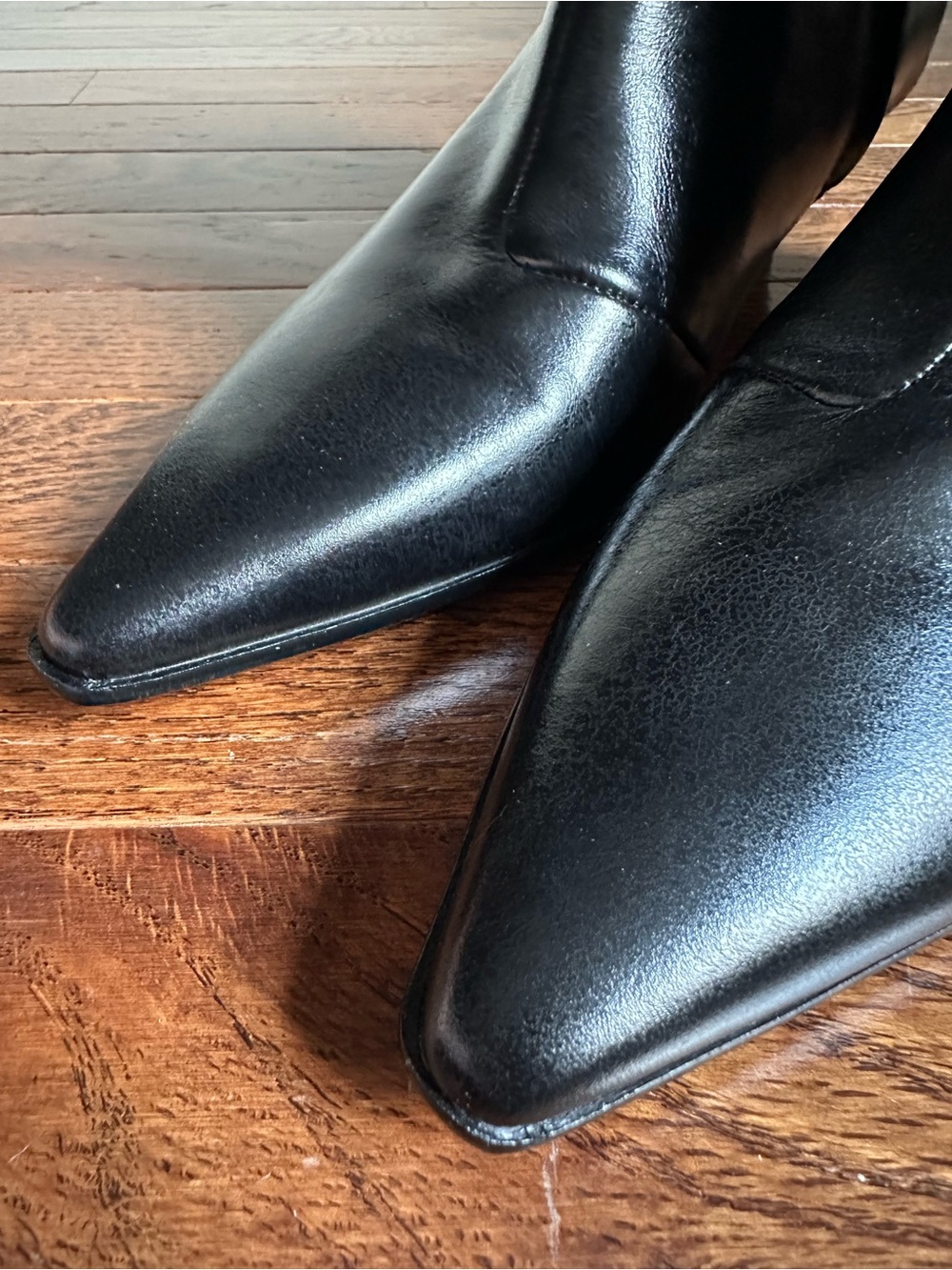 NWOB Madewell Emilie Ankle Boot Crinkled Patent Leather Black Sz 7 NX217 - Picture 8 of 16